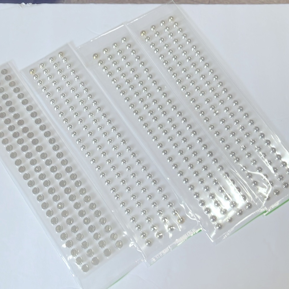 Pack of 4 Silver Adhesive Gems for decorations